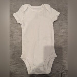 Carters Newborn Bodysuit White, Pink, Orange and Blue accents with White